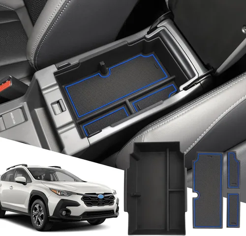 Vista 14 de SXCY 2 unidades para Subaru Crosstrek/Impreza 2024-2026 Organizador de consola central [bandeja para reposabrazos + bandeja de consola frontal]