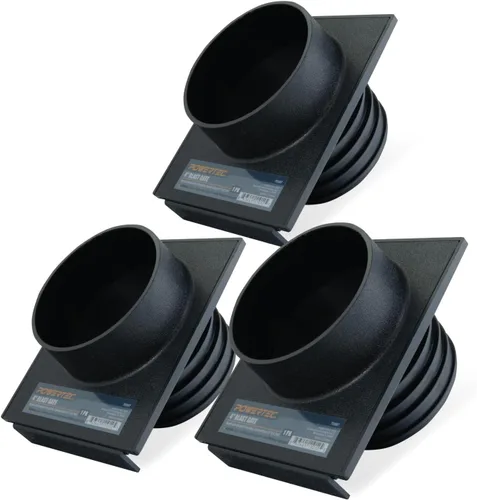 Vista 9 de POWERTEC 70192-P2, compuerta de regulación de tiro de 4" de doble rosca para colector de polvo, accesorios de colección de polvo, 2 piezas Puerta
