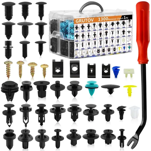 Vista 8 de Clips de Coche Remaches de Plástico Clips Retenedores de Escudo de Parachoques 800PCS Kit de Sujetadores de Árbol de Navidad para Coche Tamaños Más