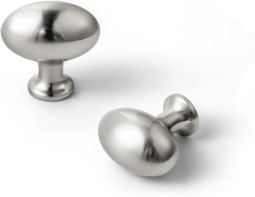 Vista 7 de Goo-Ki 1.2 Pulgadas (36MM) Manijas de Gabinete Ovaladas de Latón Antiguo, Aleación de Zinc para Cajones de Vestidor Armario, 6 Empaquetadas