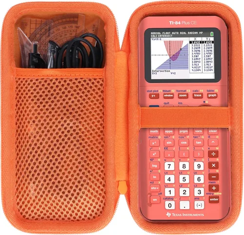 Vista 16 de Lebakort Funda rígida compatible con Texas Instruments TI-84 Plus CE/TI-84 Plus/TI-84 Evo/TI-Nspire CX II CAS/TI-Nspire CX II/TI-83 Estuche Iris