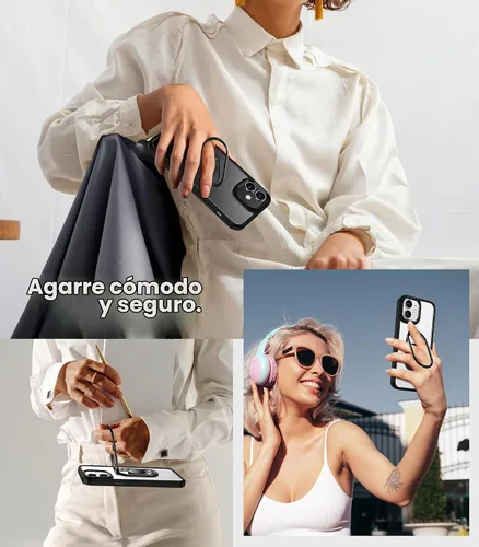 Vista 5 de Shields Up Funda para iPhone 11 con soporte, soporte de 2 vías, color negro