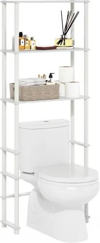 Vista 10 de Furinno Turn-N-Tube para Almacenamiento sobre el Inodoro, Organizador de Baño con 5 Estantes y Ahorro de Espacio, Espresso/Negro