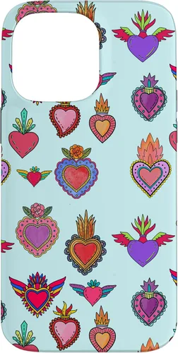 Vista 21 de Latinas Milagros Tin Hearts Phone Case Gift Watercolor Case for iPhone 17