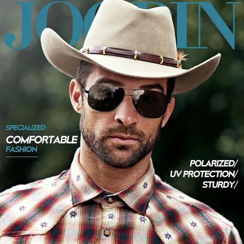 Vista 2 de Joopin Lentes de sol polarizados de aviación de metal para hombre, gafas de sol militares clásicas para mujer, lentes rectangulares con protección
