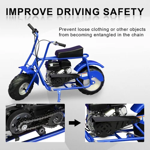 Vista 3 de Cubierta Protectora de Cadena de Mini Bicicleta para la Mayoría de las Mini Bicicletas Compatible con Motores Predator 5-7HP 196cc 212cc 201cc