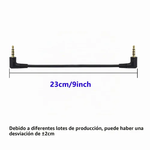 Vista 3 de SinLoon Cable TRRS de 0.138 in, (2 unidades) chapado en oro de 90 grados en ángulo derecho e izquierdo de 0.138 in, estéreo de 4 polos macho a