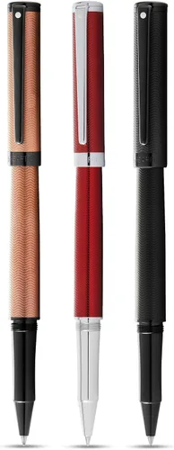 Vista 4 de Sheaffer Intensidad grabada negro mate PVD con detalles negros pulidos