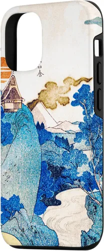 Vista 2 de iPhone 15 Japón Retro Art Utagawa Kuniyoshi Vista nocturna del Monte Fuji Case