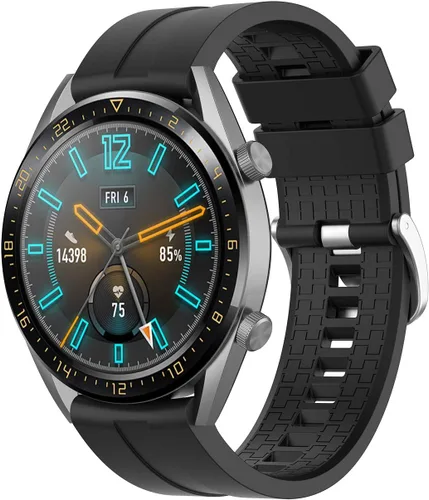 Vista 2 de Paquete de 3 correas de silicona para Huawei Watch GT Classic de repuesto (negro, blanco, naranja)