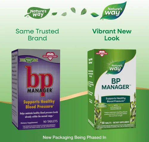 Vista 2 de Nature's Way BP Manager™ apoya la presión arterial saludable, 90