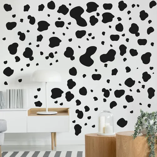 Vista 6 de 184 calcomanías con estampado de vaca, calcomanías adhesivas para pared, calcomanías de vinilo con estampado de vaca, decoración de pared extraíble