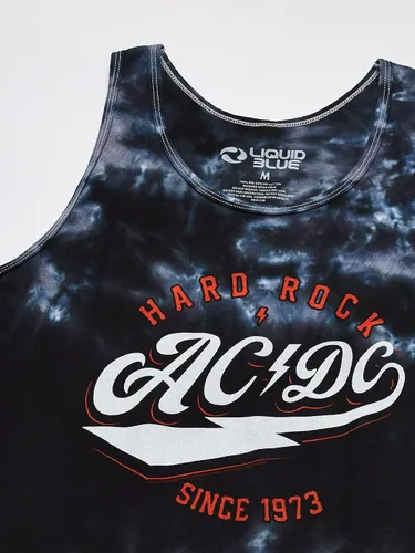Vista 2 de Liquid azul de los hombres ACDC Hard Rock Tank parte superior playera