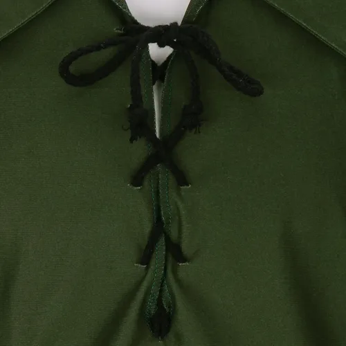 Vista 7 de Disfraz de Peter Pan para hombre adulto, blusa de vendaje de hojas verdes, sombreros de faja, trajes de cosplay de elfo, disfraz de Halloween