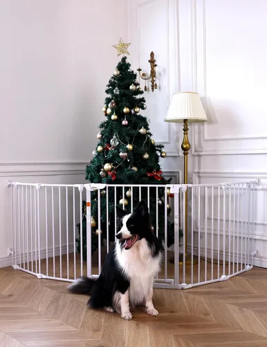 Vista 10 de Babelio Puerta de bebé extra ancha de 72 pulgadas, valla de perro de 30 pulgadas de alto con cierre automático para escaleras, puertas de cocina