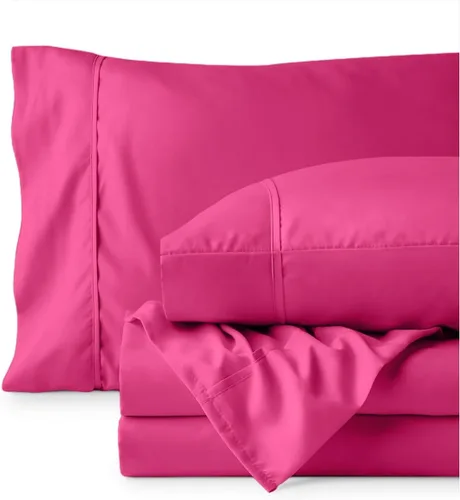 Vista 102 de Bare Home Sheet Set 1800 Ultra-Soft with 2 Pillowcases (Twin XL, Dark Blue)