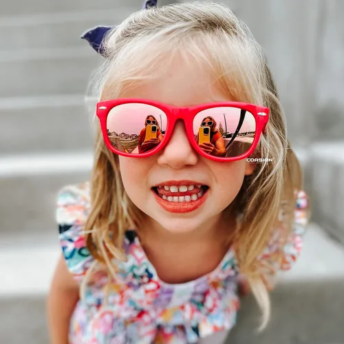 Vista 77 de Lentes de sol polarizados de goma elastómero termoplástico (TPEE) flexible, para niñas y niños de 3 a 9 años
