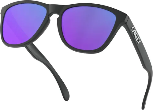 Vista 5 de Oakley Frogskins - Gafas de sol color negro mate con lente de iridio violeta adhesivo