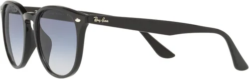 Vista 3 de Ray-Ban RB4259f - Gafas de sol redondas de corte bajo, Negro y azul claro degradado.