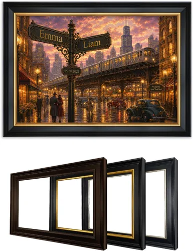 Vista 34 de IPIC - Personalized Framed Canvas with Custom Street Sign in Boston Personalized Street Signs with Names, Custom Canvas Print, Boston Sunset
