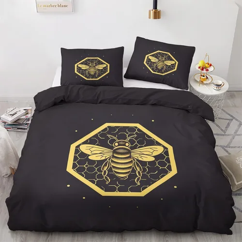 Vista 10 de Funda de edredón abstracta tamaño individual Juego de ropa de cama geométrica 2 piezas Funda de edredón con patrón de microfibra suave