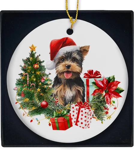 Vista 17 de Schnauzer - Adorno colgante de cerámica para perro Color 27