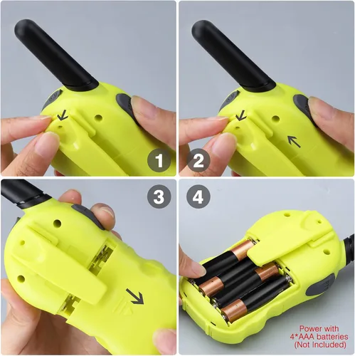 Vista 6 de Sorulykin Walkie Talkies para niños de 22 canales radio de 2 vías de hasta 19mi interfaz de mano para niños y niñas para salir al aire libre