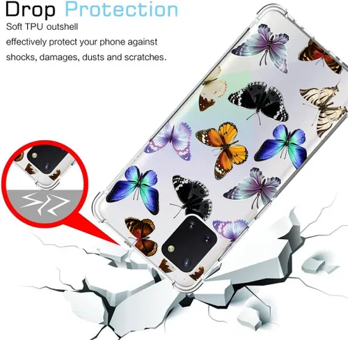 Vista 7 de Funda para Galaxy Note 10 Lite/Galaxy A81/Galaxy M60S SM-N770F Linda funda, transparente y flexible parachoques TPU suave goma silicona funda