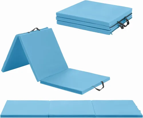 Vista 10 de Gymnastics Mats Foldable Tumbling Mats Portable Gymnastics Exercise Mat Thick Gymnastics Tumbling Mats Pad Home Exercise Panel Mat With Carrying