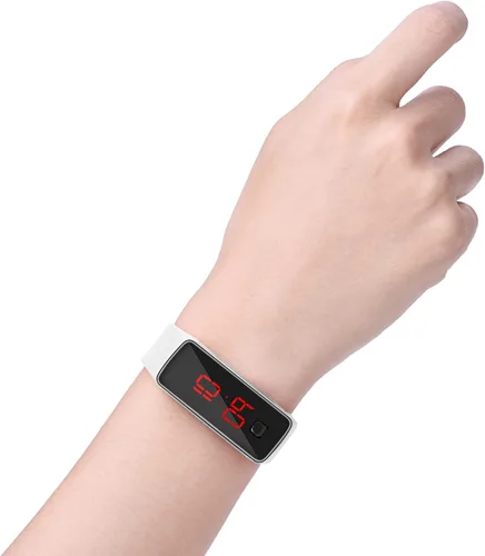Vista 8 de Zetiling Reloj LED, reloj para niños, reloj de pulsera LED, reloj de pulsera deportivo digital con correa de silicona, reloj electrónico
