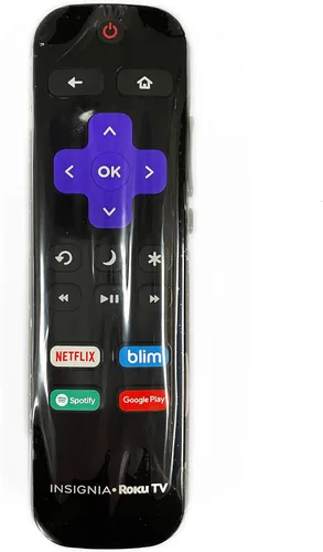 Vista 2 de El control remoto original Insignia NS-RCRMX-18 Roku TV se adapta a todos los televisores Insignia Roku. ¡Sin emparejamiento! No es para Insignia