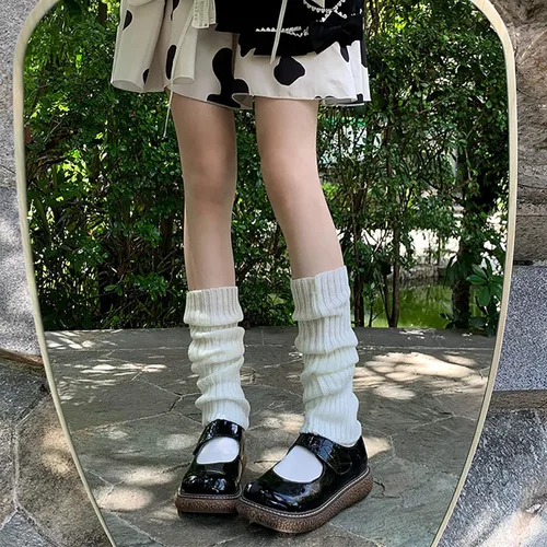 Vista 4 de ZQFFB Calentadores de piernas kawaii, estilo gótico, apilado, estilo japonés, para mujeres, fiesta de los años 80, deportes, moda Y2K