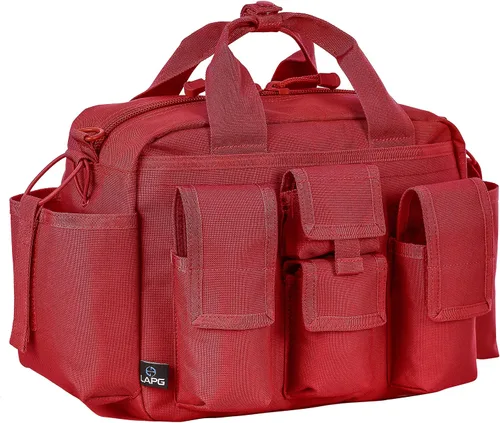 Vista 3 de LAPG - Bolsa táctica de múltiples bolsillos para hombre, bolsa de pañales táctica para papá, salida de rango, para papá Gris