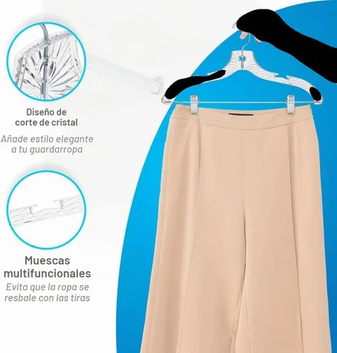 Vista 8 de HARDW Perchas para ropa con clips de plástico, juego de 12 unidades, perchas resistentes para vestidos, camisetas, camisas, trajes, perchas