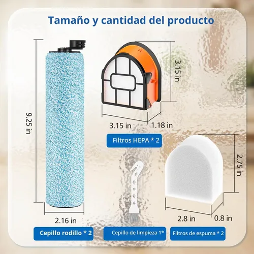 Vista 9 de WD161 Rodillo y filtro de repuesto para Shark HydroVac MessMaster Wet Dry