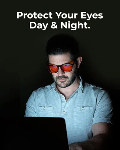 Vista 7 de Sleep ZM Blue Light Blocking & Light Sensitivity Glasses - 8 Lens Types for Comfort, Relaxation, Sleep & Relief - 50+ Styles