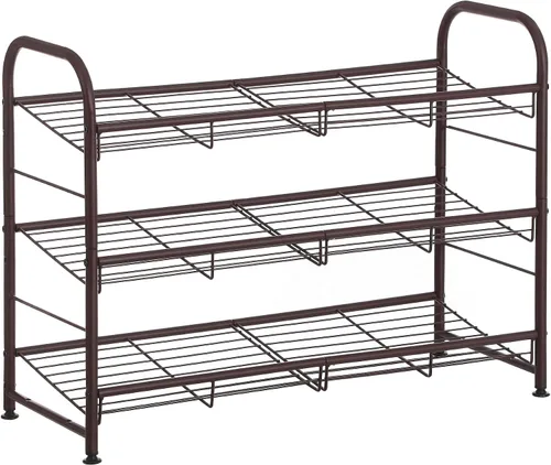 Vista 9 de SONGMICS Zapatero, Organizador de Zapatos de 2 Niveles para Clóset, Capacidad de hasta 8 Pares de Zapatos, Zapatero para Entrada Principal, Estante