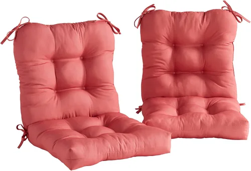 Vista 17 de Greendale Home Fashions Juego de 2 cojines de asiento y respaldo para exteriores, diseño Adobe Stripe 2