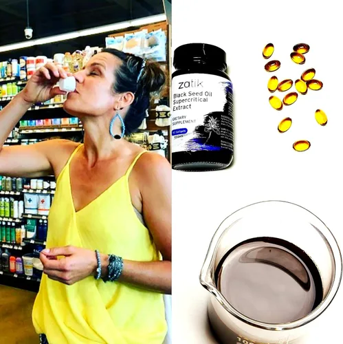 Vista 4 de Zatik Naturals - Aceite de semilla de comino negro y extracto supercrítico, prensado en frío, sin refinar, sin gluten, vegano, 90 cápsulas blandas