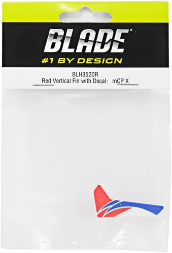 Vista 2 de Hoja de aleta vertical roja con calcomanía: mCP X, BLH3520R
