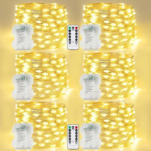 Vista 16 de 30LED Acorn Fairy Lights Battery Operated Fall String Lights Indoor Decor Remote Control, 8 Lighting Modes, IP44 Waterproof, Timer & Dimmable