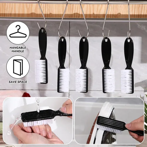 Vista 7 de Patelai 30 cepillos de uñas para limpieza de uñas, cepillo de limpieza de pedicura para dedos de manos y uñas (negro)
