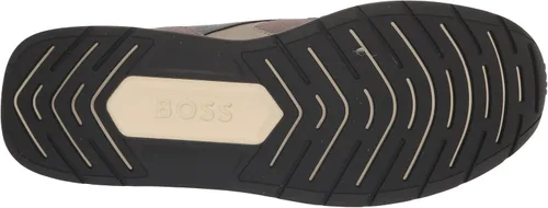 Vista 4 de BOSS Zapatillas de deporte de material mixto para hombre con gamuza y cuero liso