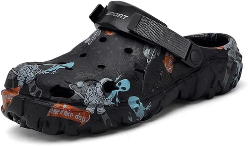 Vista 8 de Zuecos con soporte de arco para hombre y mujer, sandalias deportivas para exteriores, zapatos de jardín para adultos