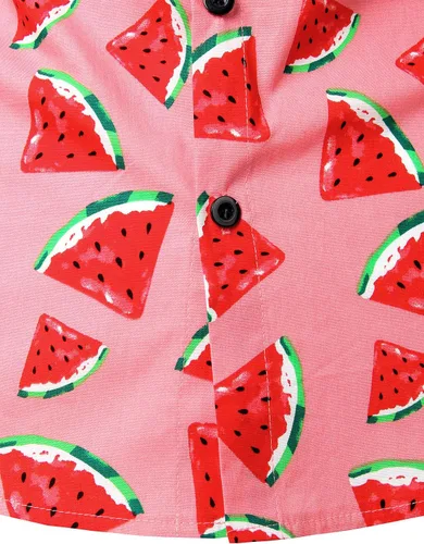 Vista 4 de Jogal - Camisa hawaiana, de manga corta, con botones, de algodón, para hombre
