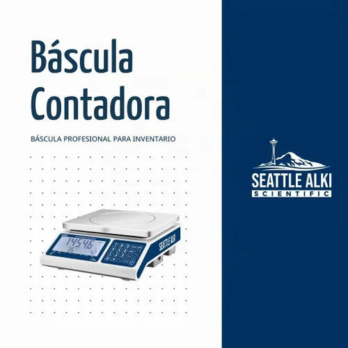 Vista 2 de Seattle Alki Counting Scale 66.1 lbs x 0.02 oz USA Company Balanza industrial para piezas pequeñas. Unidades: g, libras, oz, kg.
