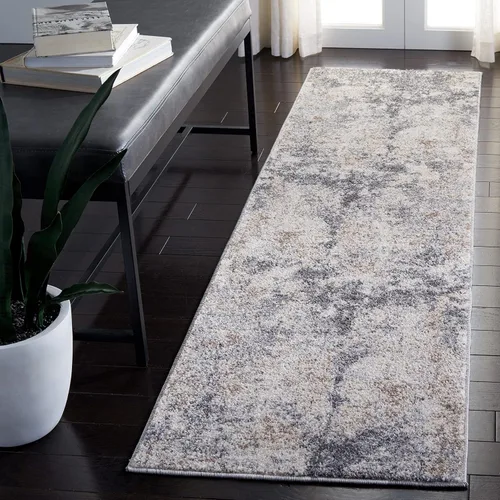 Vista 14 de SAFAVIEH Aston Collection - Alfombra decorativa, 2 x 5 pies, gris claro y gris, diseño abstracto moderno, no desprende pelusa y de fácil cuidado