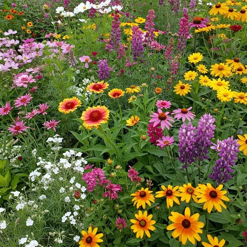 Vista 24 de Ferry Morse Mezcla para Todo Propósito Sol-Sombra a Granel Semillas de Flores Silvestres, 1 lb