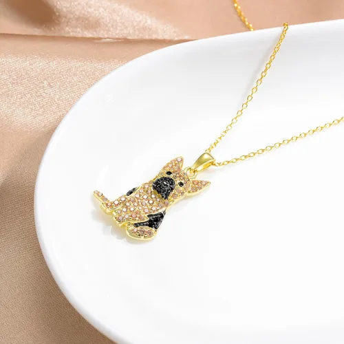 Vista 69 de Collares con colgante de perro de plata de ley S925 – 24 razas corgi/husky/labrador/pastor para mujer