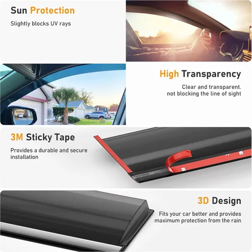 Vista 5 de Deflectores de ventana irrompibles con cinta para Chevrolet Equinox 2025-2026